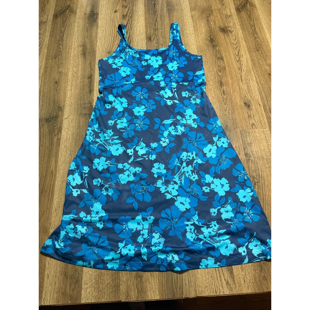 Columbia Dress Women Size M Blue Floral Sleeveless Activewear Mini Freezer III